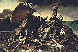 Theodore Chasseriau Paintings - The Raft of the Medusa by Theodore Gericault by Unknown Artist